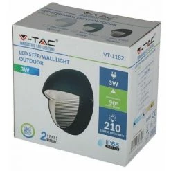 V-TAC Projecteur Rond LED Steplight Monté En Surface 3W Couleur Grise 3000K IP65 -V-TAC Soldes 56857259 3