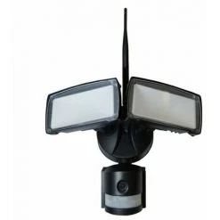 V-TAC Projecteur LED 18W Avec Capteur PIR Et Caméra WiFi Noire 6000K