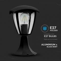 V-TAC Lampe Lanterne De Jardin En Aluminium à Fixation Au Sol Avec Douille E27 (max 60W) Couleur Noire IP44 -V-TAC Soldes 56857311 3