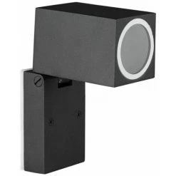 V-TAC Spot LED Mural Carré GU10 (Max 35W) Couleur Noire Ajustable IP44