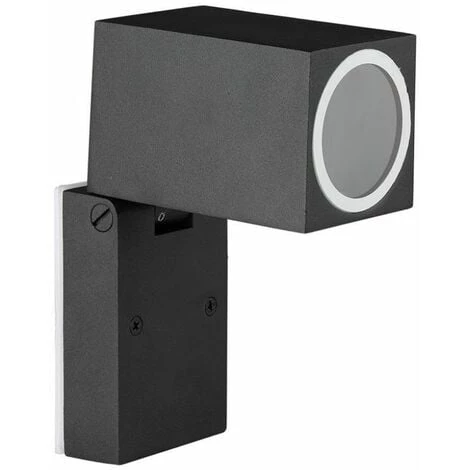 V-TAC Spot LED Mural Carré GU10 (Max 35W) Couleur Noire Ajustable IP44 1 V-TAC Spot LED Mural Carré GU10 (Max 35W) Couleur Noire Ajustable IP44