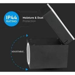 V-TAC Spot LED Mural Carré GU10 (Max 35W) Couleur Noire Ajustable IP44 7 V-TAC Spot LED Mural Carré GU10 (Max 35W) Couleur Noire Ajustable IP44 -V-TAC Soldes 56857319 3