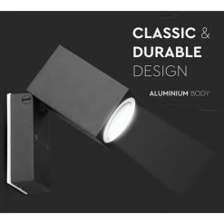 V-TAC Spot LED Mural Carré GU10 (Max 35W) Couleur Noire Ajustable IP44 8 V-TAC Spot LED Mural Carré GU10 (Max 35W) Couleur Noire Ajustable IP44 -V-TAC Soldes 56857319 4