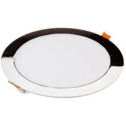 V-TAC Mini Panneau LED 18W Rond Encastré Couleur Chrome 4000K