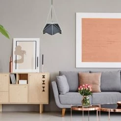 V-TAC Lustre Polyédrique En Métal LED Avec Douille E27 (Max 60W) Couleur Noire Et Cadre Blanc -V-TAC Soldes 56857542 5