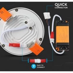 V-TAC 8W Mini Panneau LED Encastré Rond 3000K -V-TAC Soldes 56857552 4