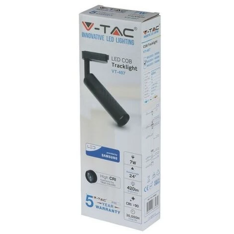 V-TAC Rail D'éclairage LED Samsung Chip 7W Noir 4000K 5 V-TAC Rail D'éclairage LED Samsung Chip 7W Noir 4000K – Image 5