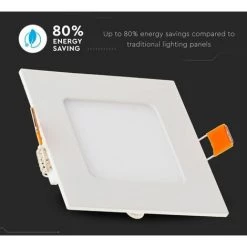 V-TAC Mini Panneau LED 3W Montage Encastré Carré Couleur Blanche 6400K 7 V-TAC Mini Panneau LED 3W Montage Encastré Carré Couleur Blanche 6400K -V-TAC Soldes 56857571 3