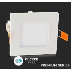 V-TAC Mini Panneau LED 3W Montage Encastré Carré Couleur Blanche 6400K 8 V-TAC Mini Panneau LED 3W Montage Encastré Carré Couleur Blanche 6400K -V-TAC Soldes 56857571 4