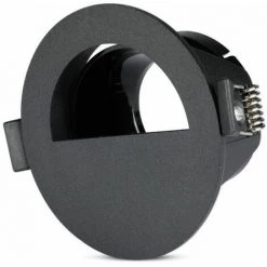 V-TAC Spot LED Encastré GU10 Avec Section Demi-Lune Couleur Noire Avec Intérieur Noir