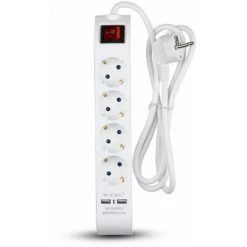 V-TAC Bloc Multiprise Avec Câble De 1,4mt 4 Prises 16A Avec Interrupteur Et 2 USB Couleur Blanche 9 V-TAC Bloc Multiprise Avec Câble De 1,4mt 4 Prises 16A Avec Interrupteur Et 2 USB Couleur Blanche -V-TAC Soldes 56857579 5