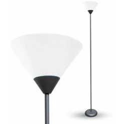 V-TAC Lampadaire LED En Métal Avec Douille E27 En Plastique Satiné (Max 60W) Couleur Noire H: 180cm