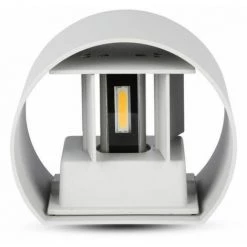 V-TAC Applique LED Ronde Double LED COB 6W Couleur Gris Satin Faisceau Lumineux Réglable 3000K IP65 -V-TAC Soldes 56857586 3