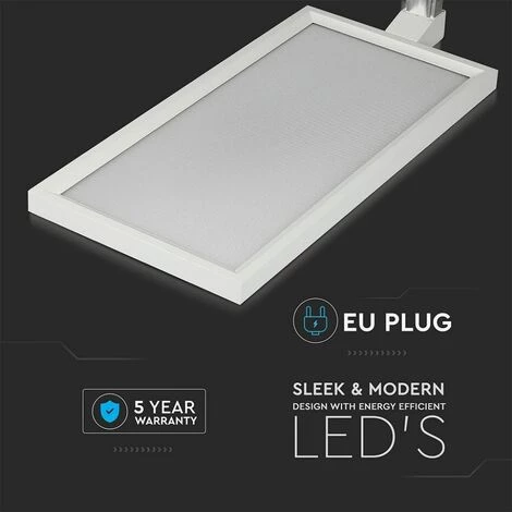 V-TAC Lampadaire LED Tactile 80W à Double Faisceau Lumineux Couleur Blanche H: 195cm 4000K Dimmable 2 V-TAC Lampadaire LED Tactile 80W à Double Faisceau Lumineux Couleur Blanche H: 195cm 4000K Dimmable – Image 2