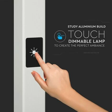 V-TAC Lampadaire LED Tactile 80W à Double Faisceau Lumineux Couleur Blanche H: 195cm 4000K Dimmable 4 V-TAC Lampadaire LED Tactile 80W à Double Faisceau Lumineux Couleur Blanche H: 195cm 4000K Dimmable – Image 4