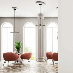 V-TAC Lustre à Disque En Métal à LED Avec Douille E27 (max 60W) Couleur Or Rose -V-TAC Soldes 56857647 4