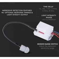 V-TAC Détecteur De Mouvement Infrarouge 120° -360° Couleur Blanche (Max 200W) IP20 -V-TAC Soldes 56857666 4