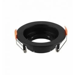 V-TAC Support De Spot LED à Encastrer Rond GU10 Couleur Noire Réglable