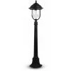 V-TAC Lampadaire LED Avec Douille E27 (Max 60W) Couleur Noir H: 110cm IP44