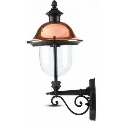 V-TAC Lanterne Murale LED Avec Douille E27 (Max 60W) Couleur Noire à L'envers Et Cuivre IP44 -V-TAC Soldes 56857680 5