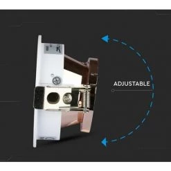 V-TAC Support De Projecteur LED Rond Réglable GU10 Avec Trou Ovale De Couleur Blanche Avec Intérieur En Or Rose -V-TAC Soldes 56929146 4