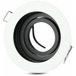 V-TAC Support De Spot LED à Encastrer Rond GU10 Et GU5.3 (MR16) Couleur Blanche Réglable