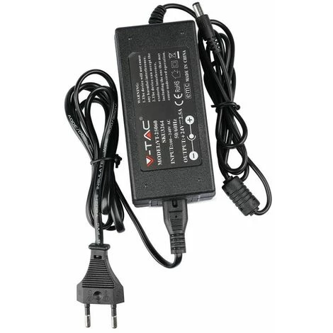 V-TAC Alimentation Plastique 60W 24V 25A Plug & Play Avec Jack 2,1 Couleur Noir IP44 4 V-TAC Alimentation Plastique 60W 24V 25A Plug & Play Avec Jack 2,1 Couleur Noir IP44 – Image 4