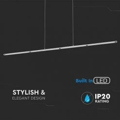 V-TAC Lustre LED Tubulaire En Acier Inoxydable 36W Couleur Chrome 4000K -V-TAC Soldes 56929171 3