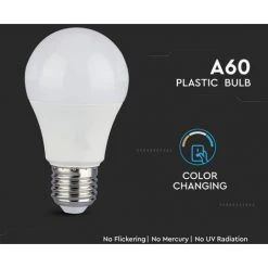 V-TAC Ampoule LED E27 9W A60 3 En 1 (3000K + 4000K + 6400K) (Blister 2 Pièces) -V-TAC Soldes 56929197 3