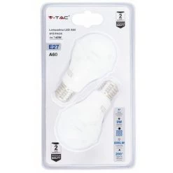 V-TAC Ampoule LED E27 9W A60 3 En 1 (3000K + 4000K + 6400K) (Blister 2 Pièces) -V-TAC Soldes 56929197 5
