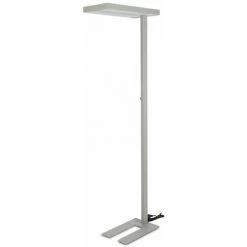 V-TAC Lampadaire LED 80W Interrupteur Rotatif à Double Faisceau Lumineux Couleur Argent H: 195cm 4000K Dimmable