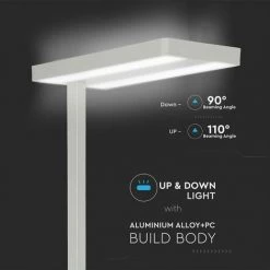 V-TAC Lampadaire LED 80W Interrupteur Rotatif à Double Faisceau Lumineux Couleur Argent H: 195cm 4000K Dimmable -V-TAC Soldes 56929240 5