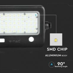 V-TAC Spot LED Avec Panneau Solaire 10W Avec Capteur PIR Et USB Couleur Noir 4000K IP65 -V-TAC Soldes 56929248 5