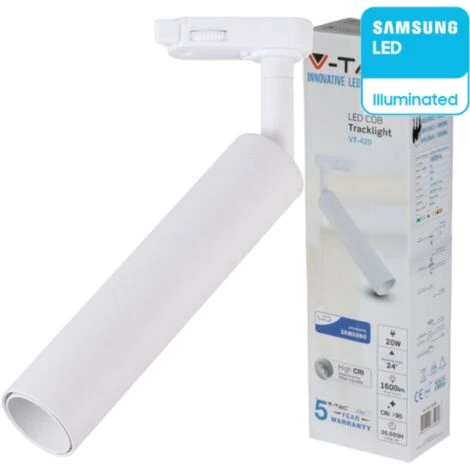 V-TAC Rail D'éclairage LED à Puce Samsung 20W Blanc 5000K 2 V-TAC Rail D'éclairage LED à Puce Samsung 20W Blanc 5000K – Image 2