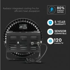 V-TAC Puce Cloche LED Industrielle Samsung 500W 120LM/W Avec Driver MeanWell 120° 4000K IP65 Dimmable (1-10V) -V-TAC Soldes 56929268 3