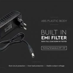 V-TAC Alimentation Plastique 30W 12V 2,5A Couleur Noire IP44 -V-TAC Soldes 56929293 3