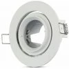 V-TAC Support De Spot LED à Encastrer Rond GU10 Et GU5.3 (MR16) Couleur Blanche Réglable