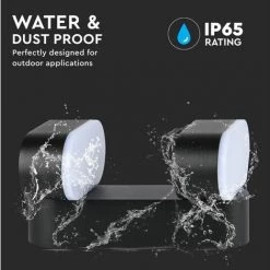 V-TAC Applique Murale LED Ovale 12W Couleur Noire Avec Double Tête Rotative 3000K IP65 -V-TAC Soldes 56929335 3