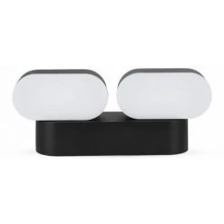 V-TAC Applique Murale LED Ovale 12W Couleur Noire Avec Double Tête Rotative 3000K IP65 -V-TAC Soldes 56929335 5