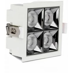 V-TAC Projecteur LED à Puce Samsung Encastrable 16W (4 * 4W) UGR 90