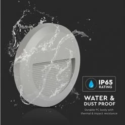 V-TAC Projecteur Rond LED Steplight Monté En Surface 2W Couleur Grise 4000K IP65 -V-TAC Soldes 56929395 5