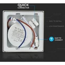 V-TAC Panneau LED 6W Monté En Surface Carré 6400K -V-TAC Soldes 56929415 3