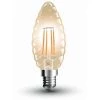 V-TAC Ampoule LED E14 4W Bougie Tortiglione Ambre Filament 2200K