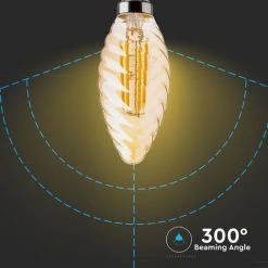 V-TAC Ampoule LED E14 4W Bougie Tortiglione Ambre Filament 2200K 7 V-TAC Ampoule LED E14 4W Bougie Tortiglione Ambre Filament 2200K -V-TAC Soldes 56929422 3