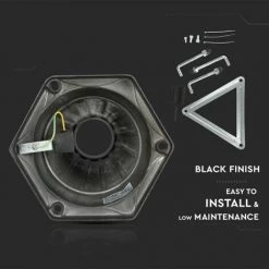 V-TAC Lampadaire LED Avec Douille E27 (Max 3 * 60W) Couleur Noire H: 199cm IP44 -V-TAC Soldes 56929423 3