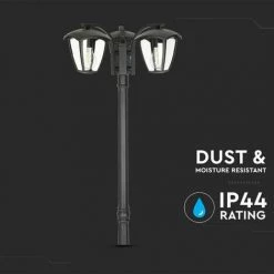 V-TAC Lampadaire LED Avec Douille E27 (Max 3 * 60W) Couleur Noire H: 199cm IP44 -V-TAC Soldes 56929423 4