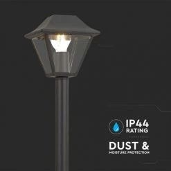 V-TAC Lampadaire LED Avec Douille Lanterne En Verre E27 Couleur Noir Mat H: 95cm IP44 -V-TAC Soldes 56929441 4