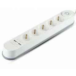 V-TAC Multiprise Avec Câble De 3mt 5 Prises 16A Avec Interrupteur Et 2 USB Couleur Blanche 9 V-TAC Multiprise Avec Câble De 3mt 5 Prises 16A Avec Interrupteur Et 2 USB Couleur Blanche -V-TAC Soldes 56929442 5