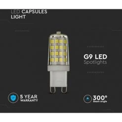 V-TAC Projecteur LED Samsung Chip G9 3W 6400K (Blister 1 Pièce) -V-TAC Soldes 56929450 3
