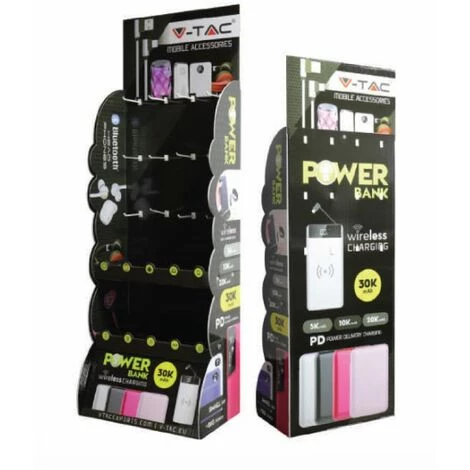 V-TAC Présentoir De Sol En Carton Avec Crochets En Métal (spécifique Pour Les Accessoires Numériques) 1 V-TAC Présentoir De Sol En Carton Avec Crochets En Métal (spécifique Pour Les Accessoires Numériques)